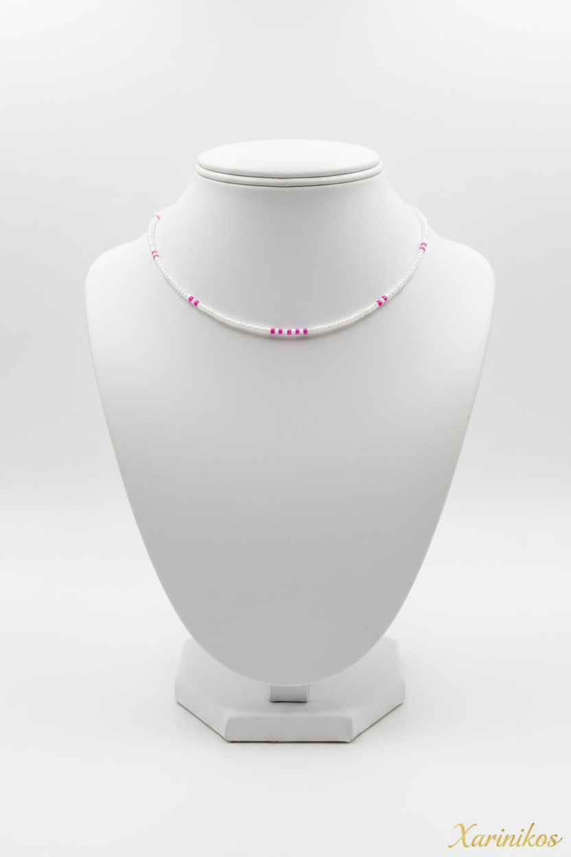 Bubblegum Pink Choker on jewelry display