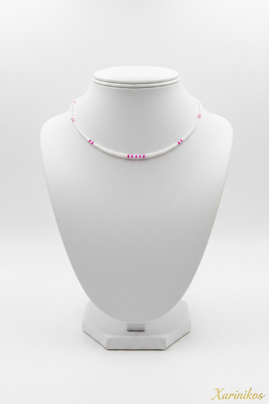 Bubblegum Pink Choker on jewelry display