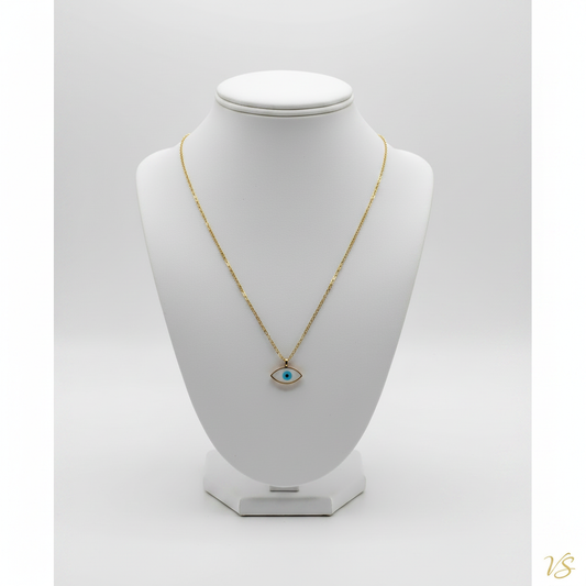 Blue Eye Charm Necklace σε λαιμουδιέρα με υπογραφή VS
